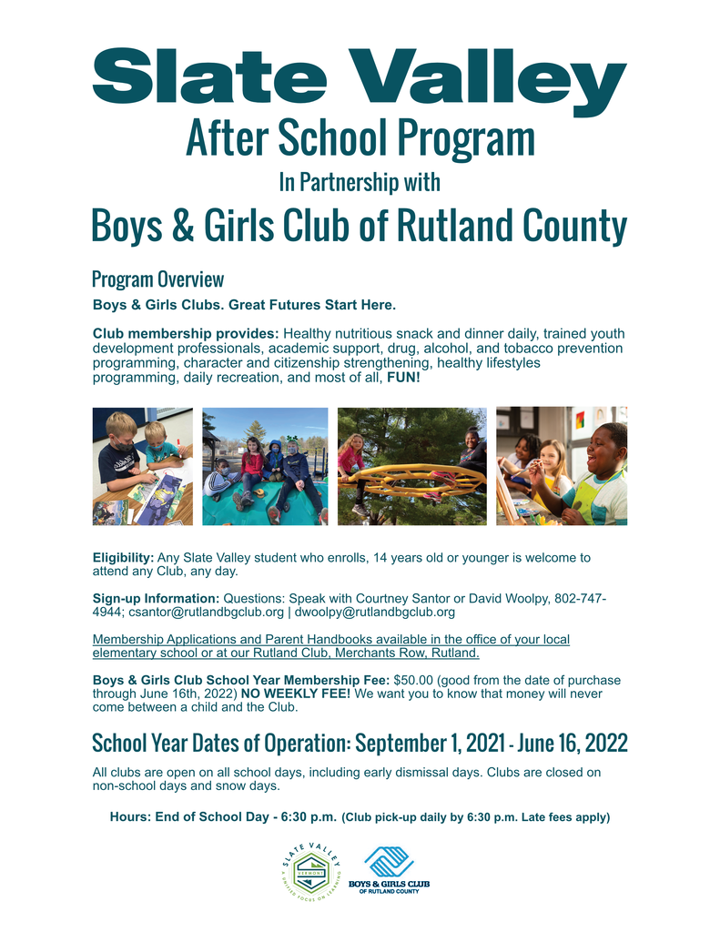 Slate Valley After School Program
