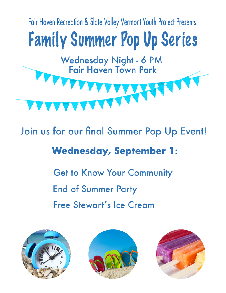 Family Summer Pop Up Series
