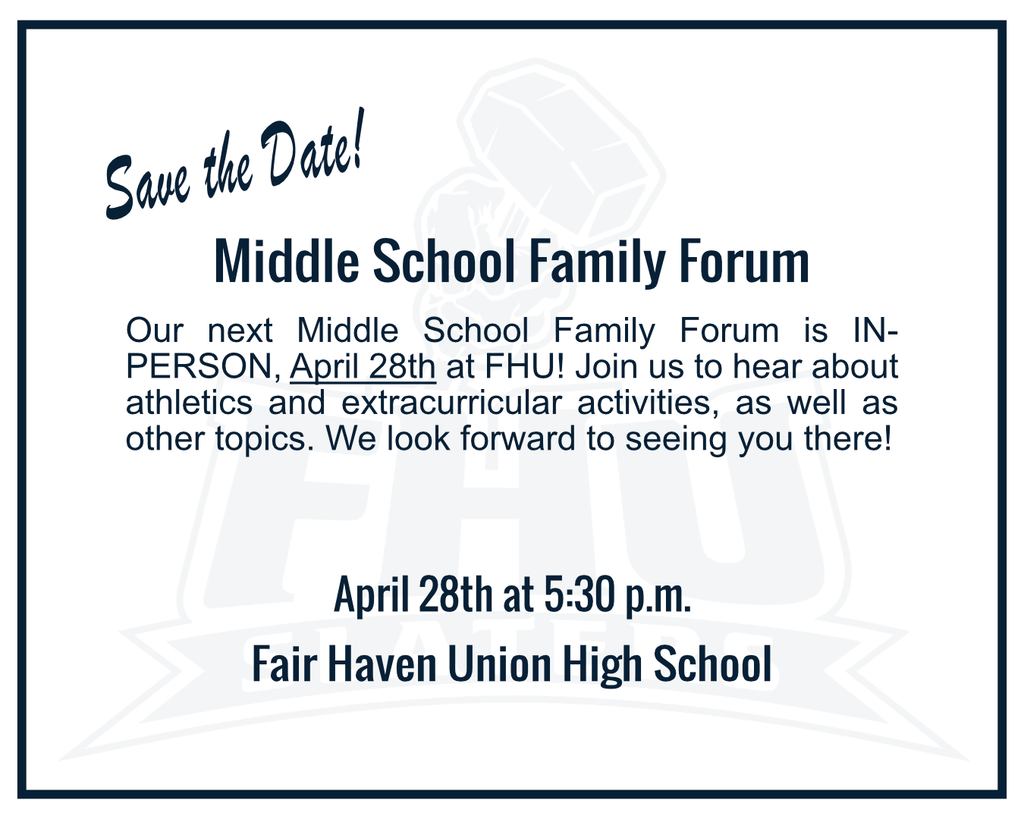 Middle School Family Forum #2