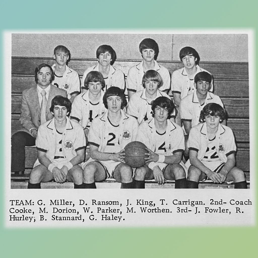 1972 Boys JV Basketball Team