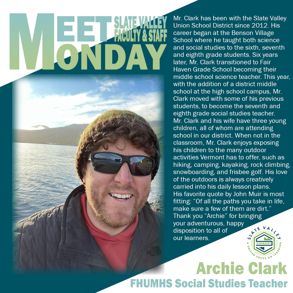 Meet "FHUMHS's Social Studies Teacher, Archie Clark" Monday