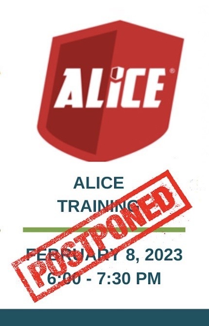 ALICE Training Postponed