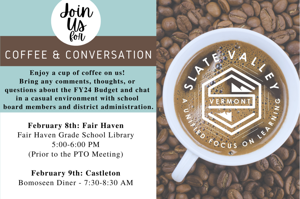 Last two Coffee and Conversation events