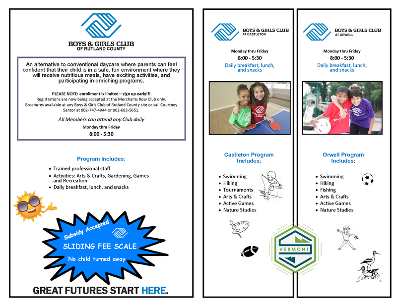 Boys & Girls Club Of Rutland County - 2022 Summer Fun Program 