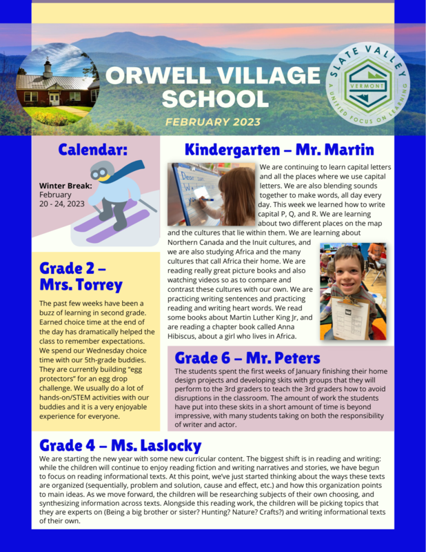 Orwell Village School Newsletter